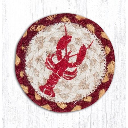 CAPITOL IMPORTING CO 5 x 5 in Jute Round Lobster Printed Coaster 31IC357L